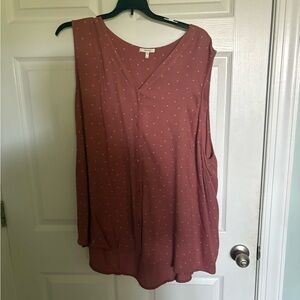 Maurices Dusty Rose Sleeveless Tank Top